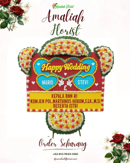Papan Bunga Pernikahan Midai